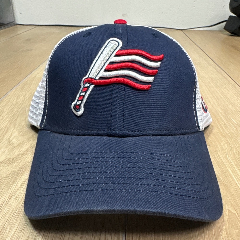 Baseballism USA Trucker Hat Navy Blue White Red Snapback Baseball Bat Flag Cap